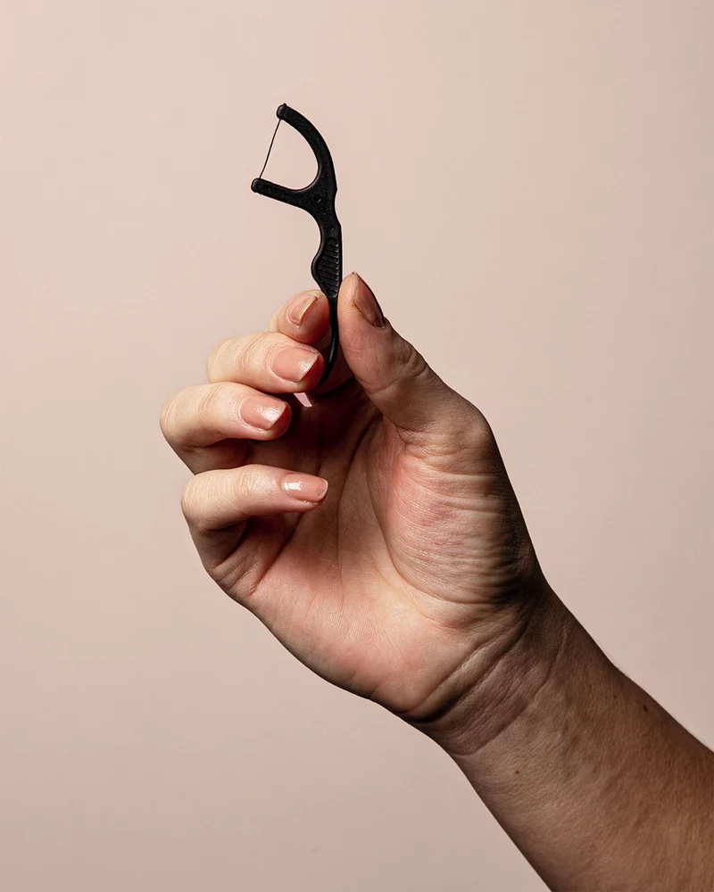 Floss Picks Single Thread - Charcoal
