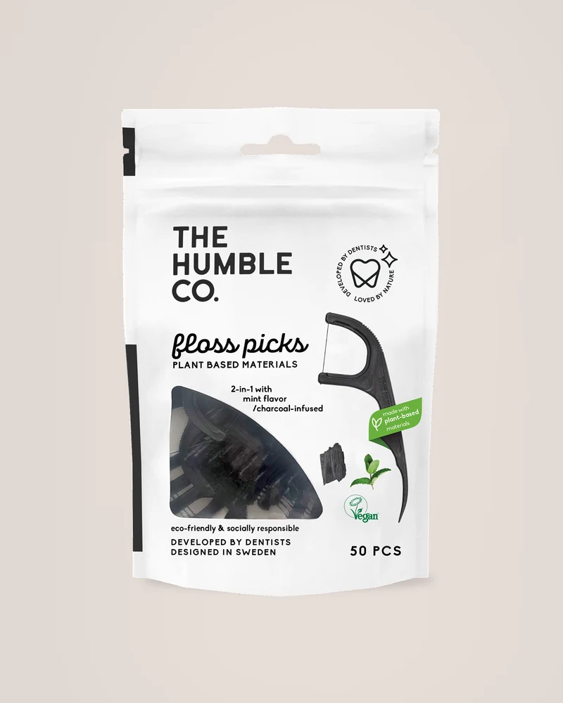 Floss Picks Single Thread - Charcoal