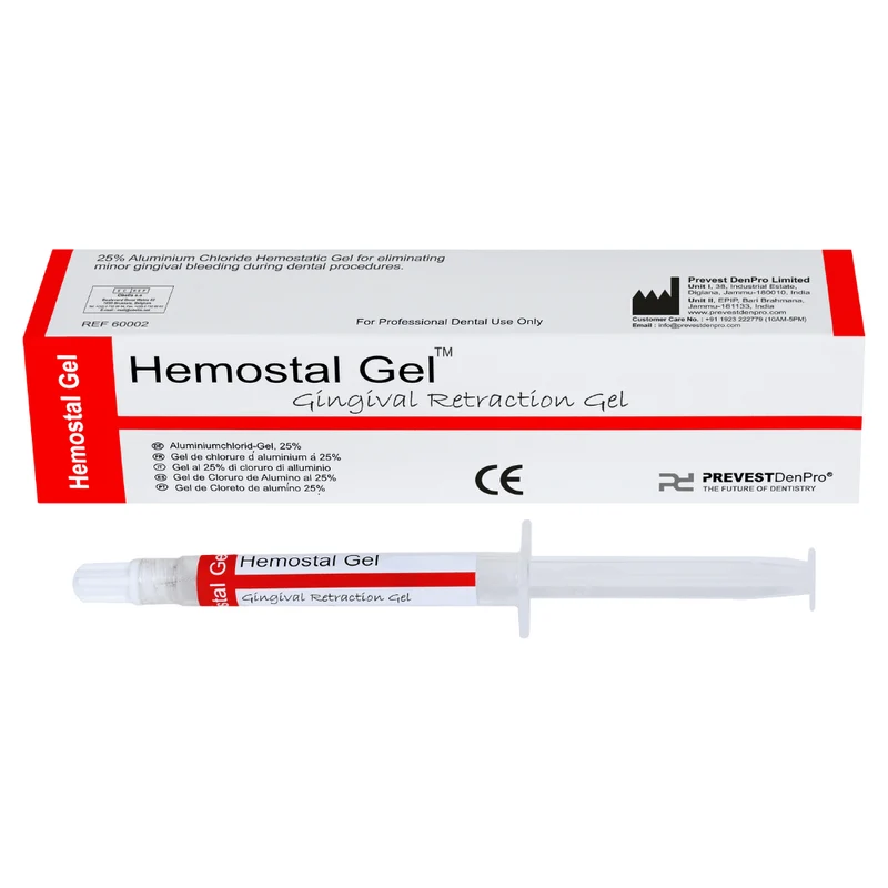 Hemostal Gel | Gingival Retraction Gel | 1 x 3 g Spritze und 10 Applikationsspitzen