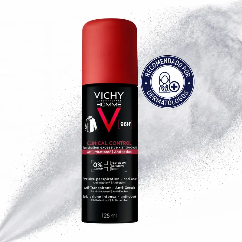 Vichy Homme Clinical Control 96h Antiperspirant Spray, 125 ml