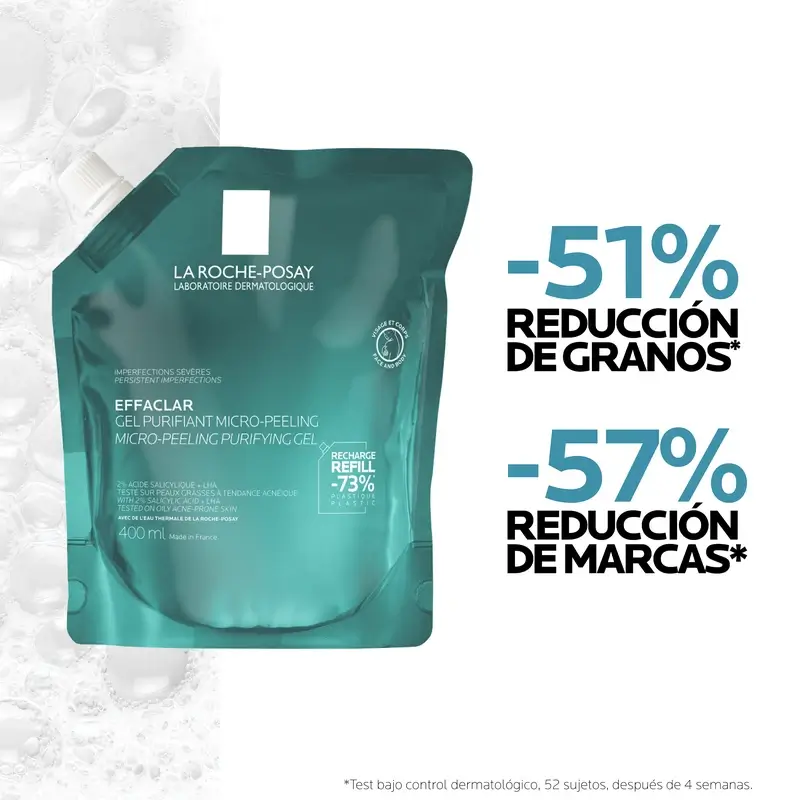 La Roche-Posay Effaclar Micro-Exfoliating Gel Refill, 400 ml