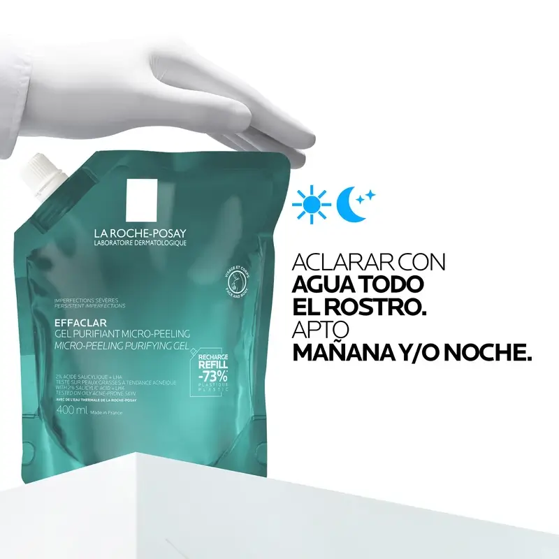 La Roche-Posay Effaclar Micro-Exfoliating Gel Refill, 400 ml