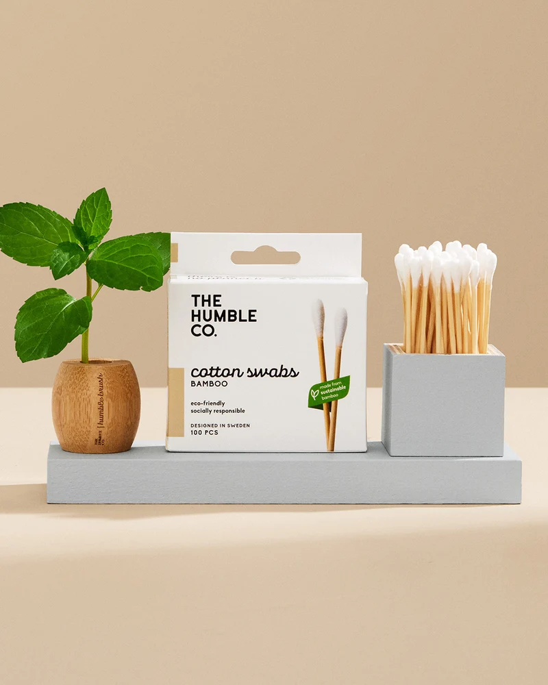 Natural Cotton Swabs Bamboo - White