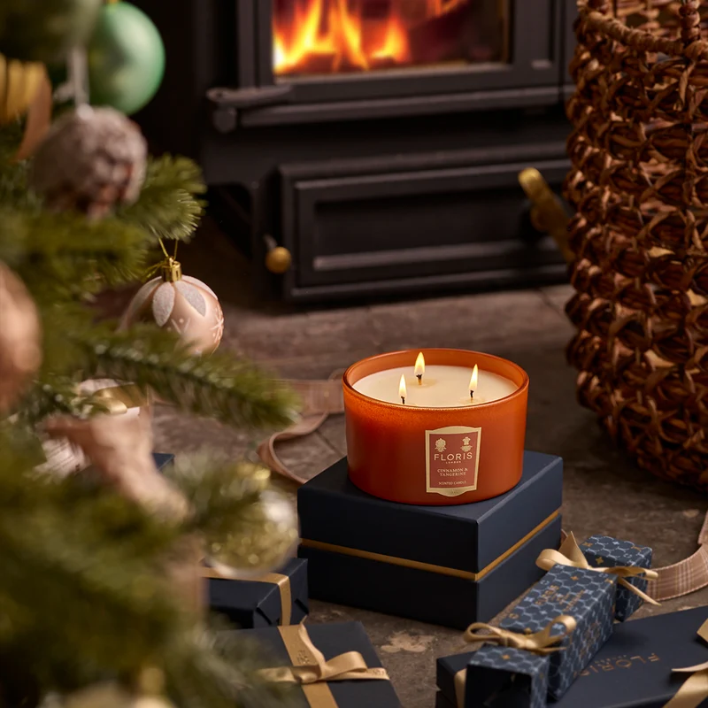 Cinnamon & Tangerine Deluxe Three Wick Candle