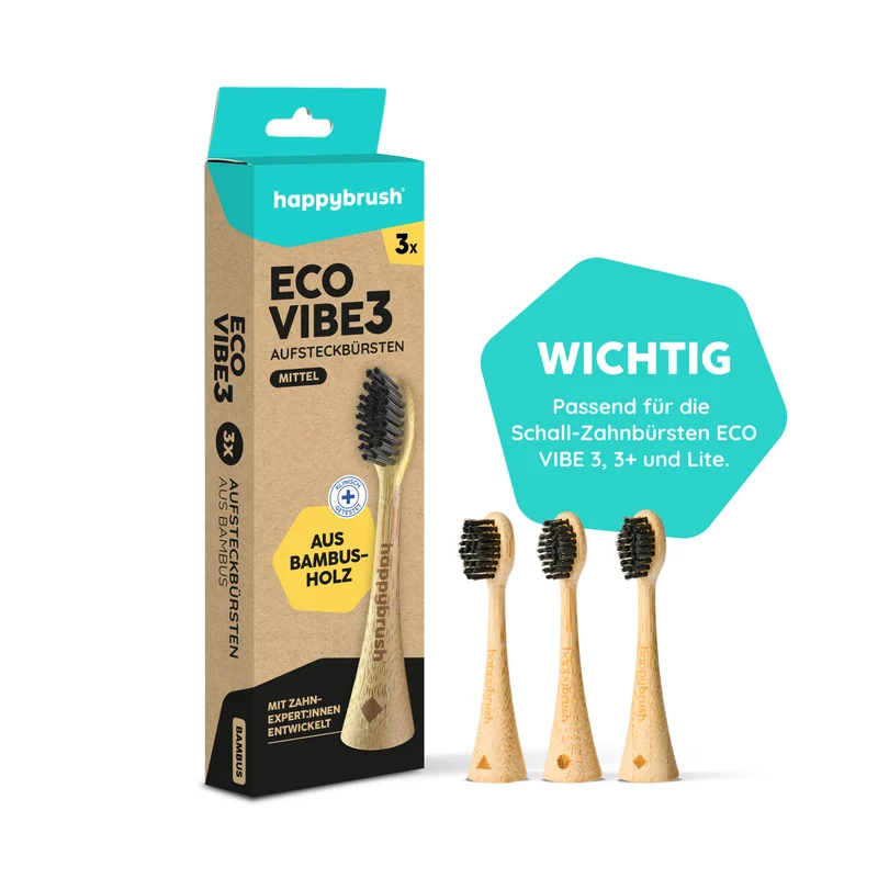 Aufsteckbürsten Eco Vibe 3 | Bambus