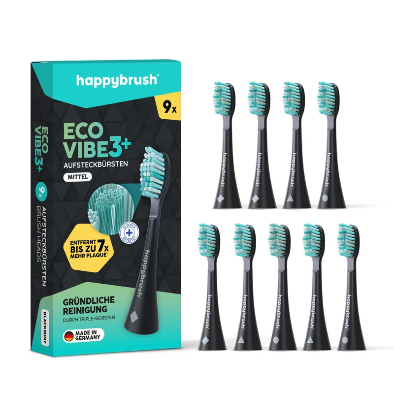 Aufsteckbürsten Eco Vibe 3+ | Black-Mint
