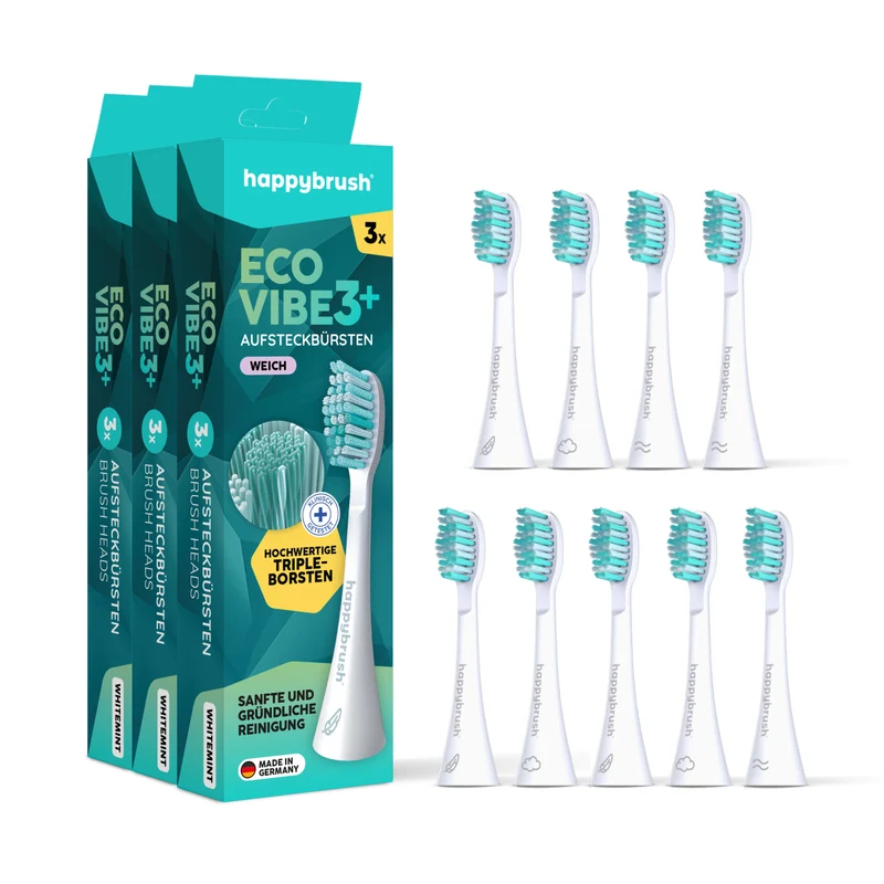 Aufsteckbürsten Eco Vibe 3+ | White-Mint