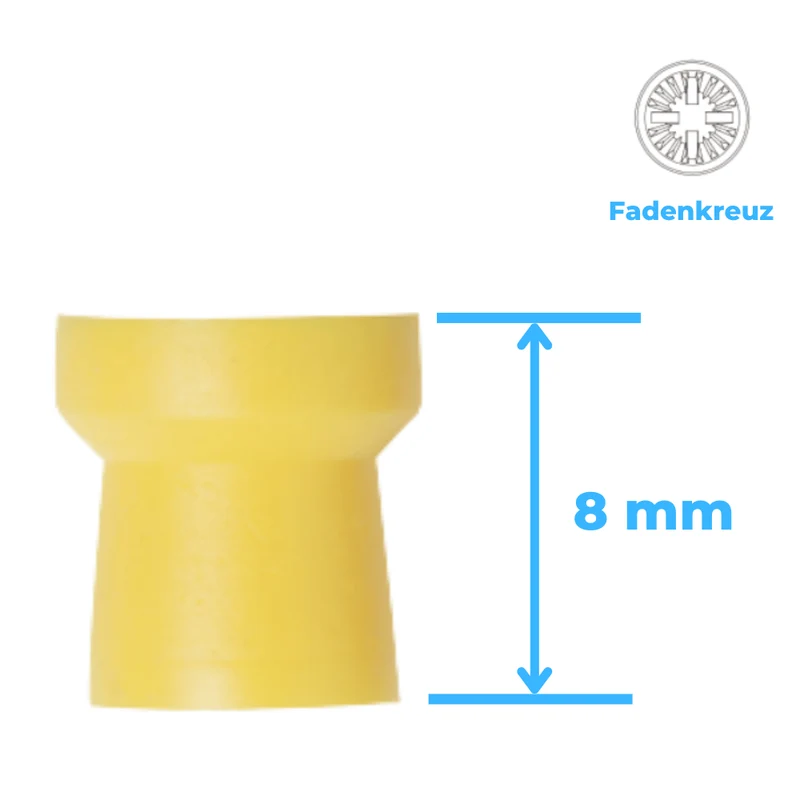 Polierkelche | Snap-On | Silikon | glatt, Fadenkreuz