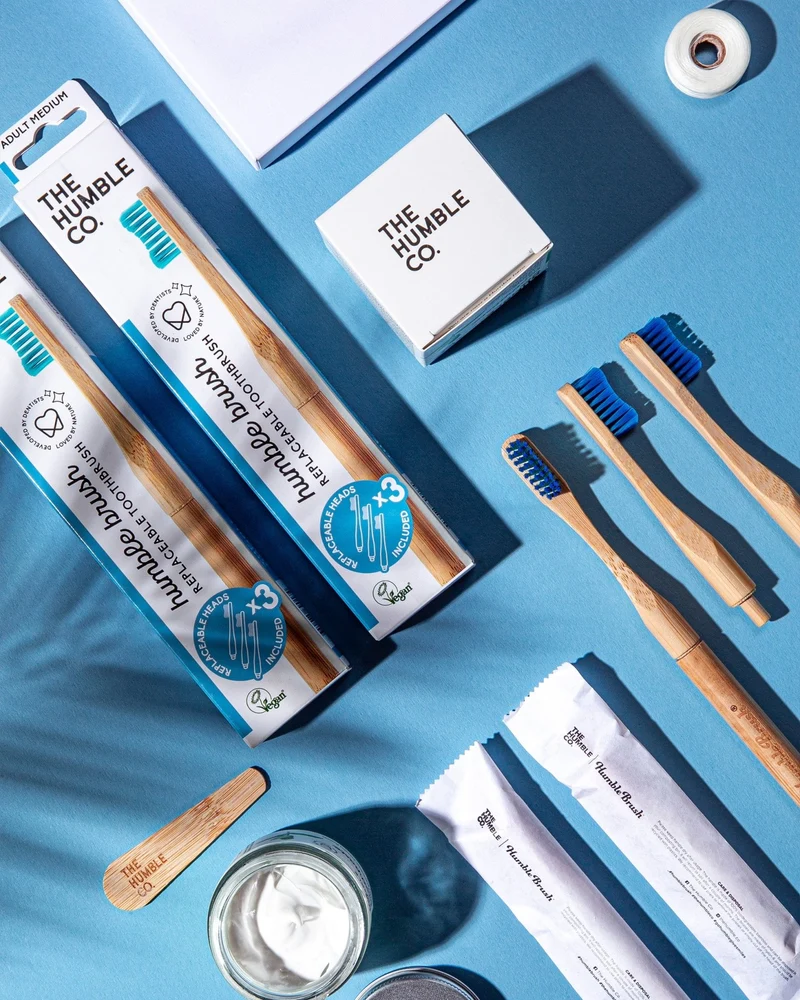 Replaceable Head Humble Brush - Medium - Blue