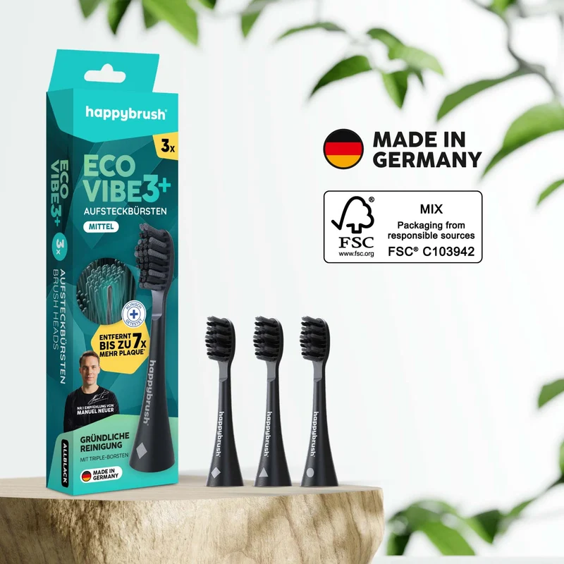 Aufsteckbürsten Eco Vibe 3+ | Allblack