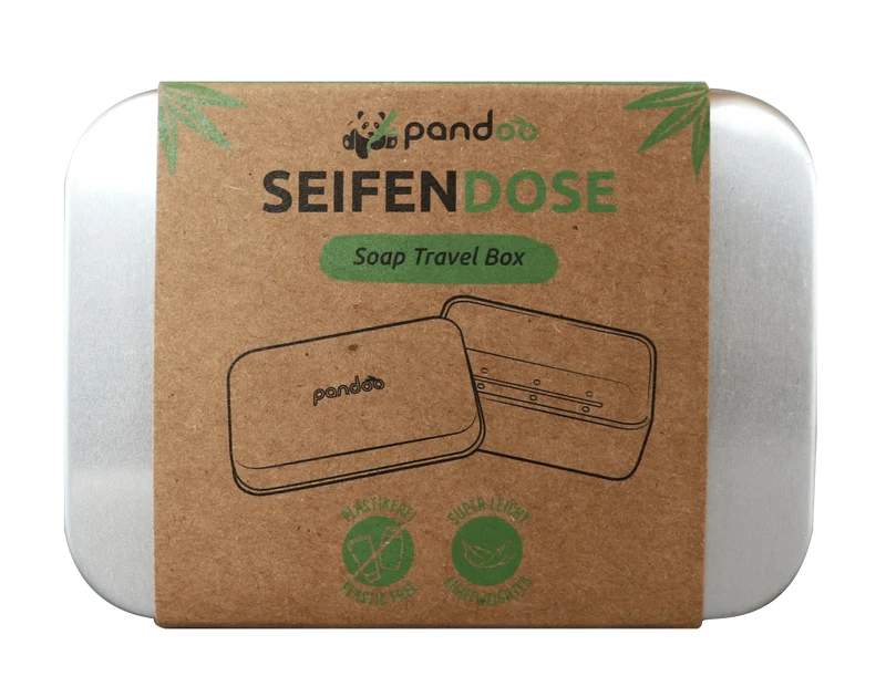 Seifendose aus Aluminium mit Abtropfgitter