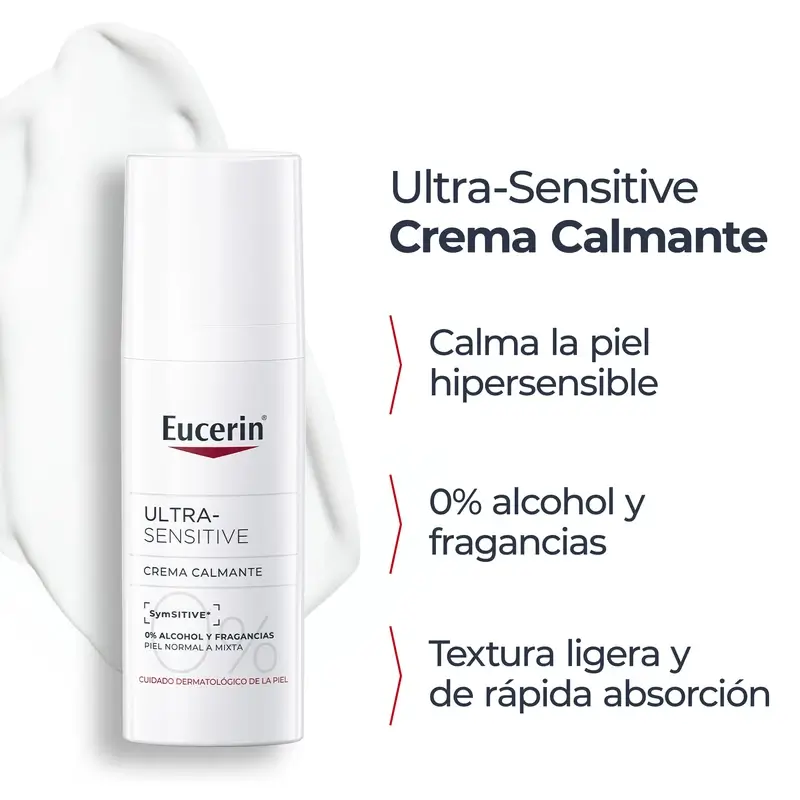 Eucerin Ultra-Sensitive Soothing Cream for Normal to Combination Skin, 50 ml