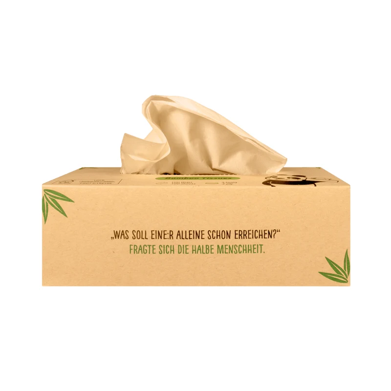 Bambus Taschentücher 3-lagig | 100% Bambus | Plastikfreie Verpackung