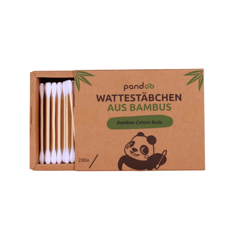 Plastikfreie Wattestäbchen aus Bambus und Bio-Baumwolle
