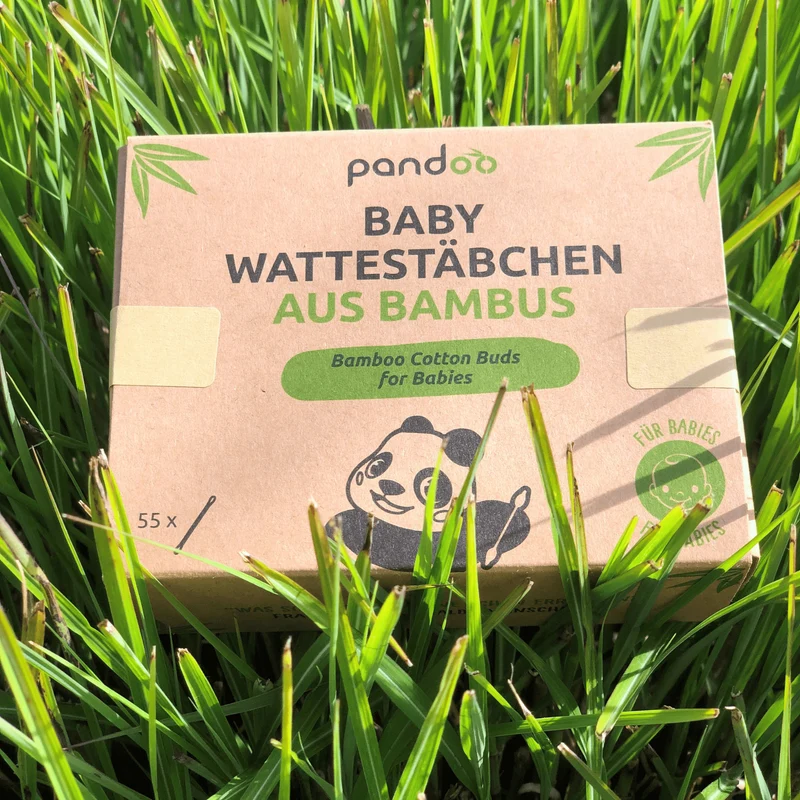 Plastikfreie Wattestäbchen aus Bambus und Bio-Baumwolle