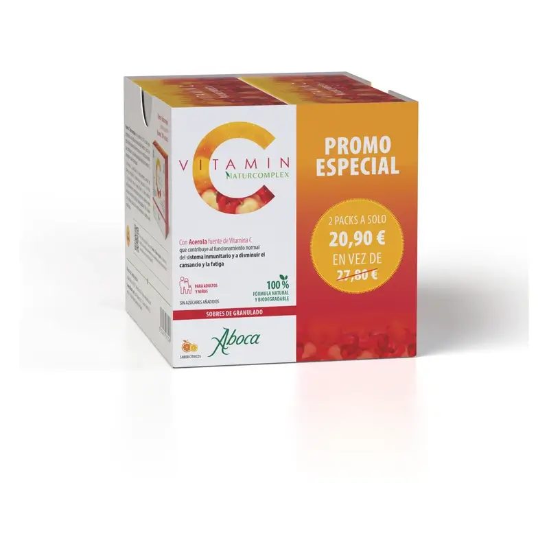 Aboca Vitamin C Naturcomplex Food Supplement, 20 + 20 sachets