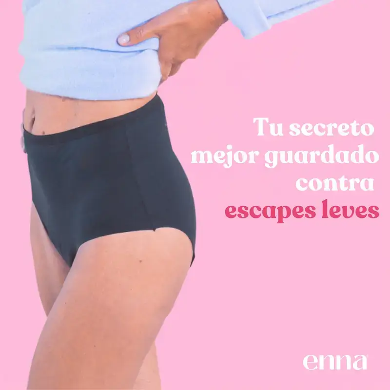 Enna Incontinence Women's High Waist 40 Ml Absorption, Size XL, Black Pack 2 Units