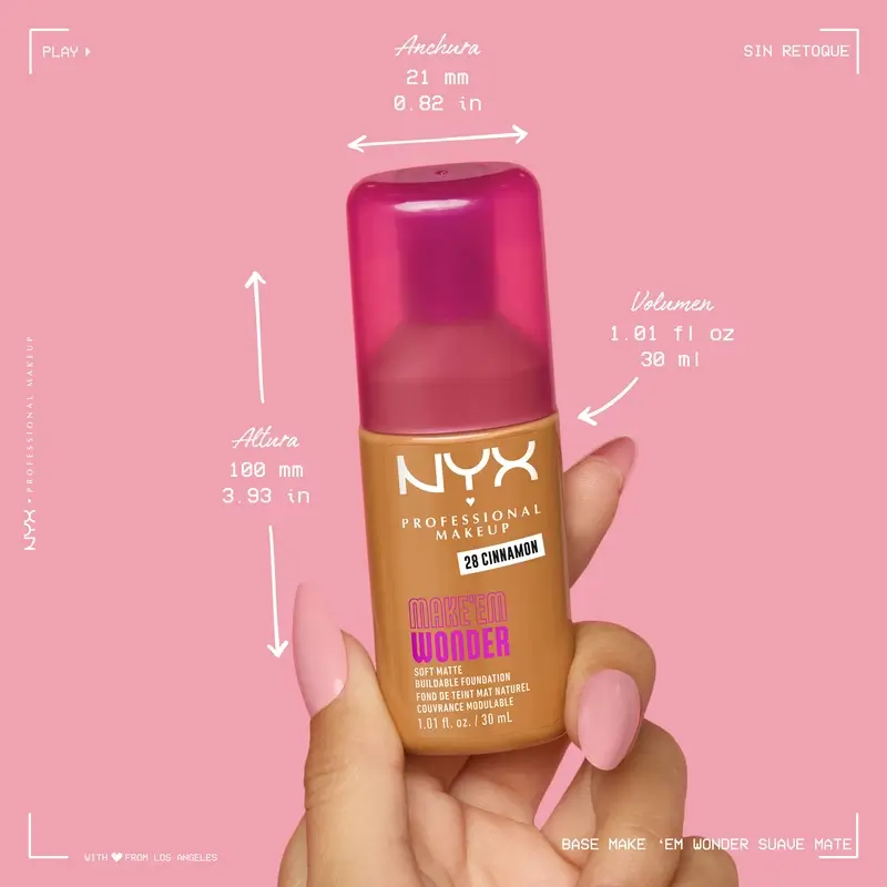 Nyx Cosmetics Make Em Wonder Fdt Gold Caramel, 30 ml