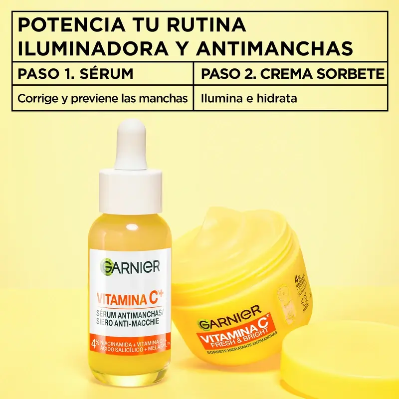 Garnier Vitamin C Fresh & Bright Anti-Blemish Moisturising Sorbet Cream, 85 ml