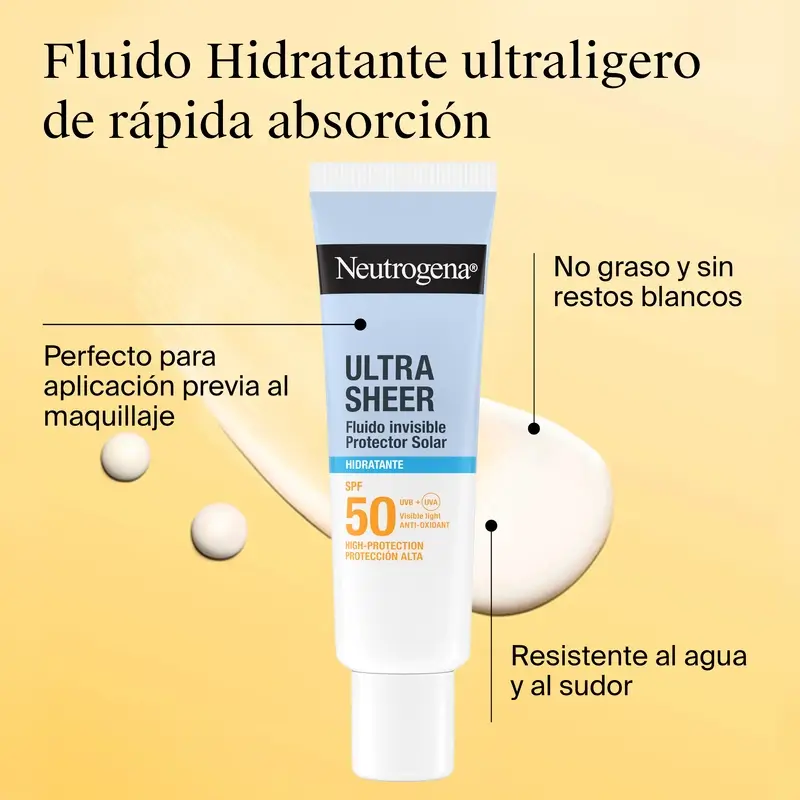 Neutrogena Ultra Sheer Invisible Moisturising Fluid Spf50, 50 ml
