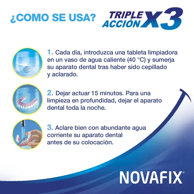 Novafix Triple Action Cleansing Tablets, 96 Units