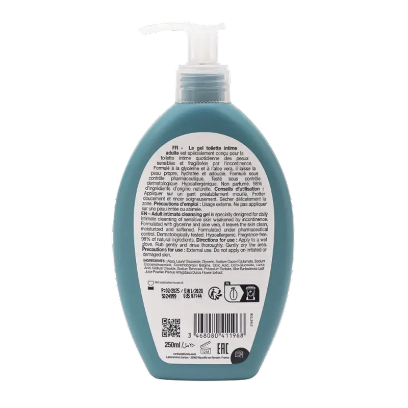 Corine De Farme Adult Intimate Hygiene Gel, 250 ml