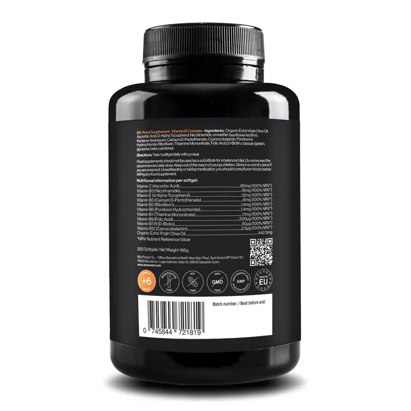 Zenement B-Vitamin Complex, 200 softgels