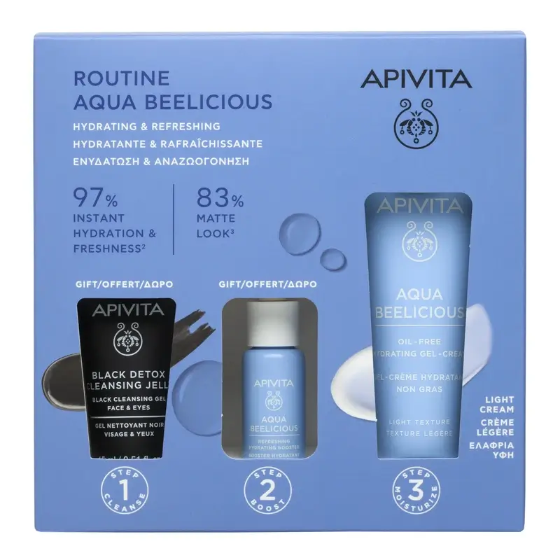 Apivita Aqua Beelicious Oil-Free Routine, 1 set