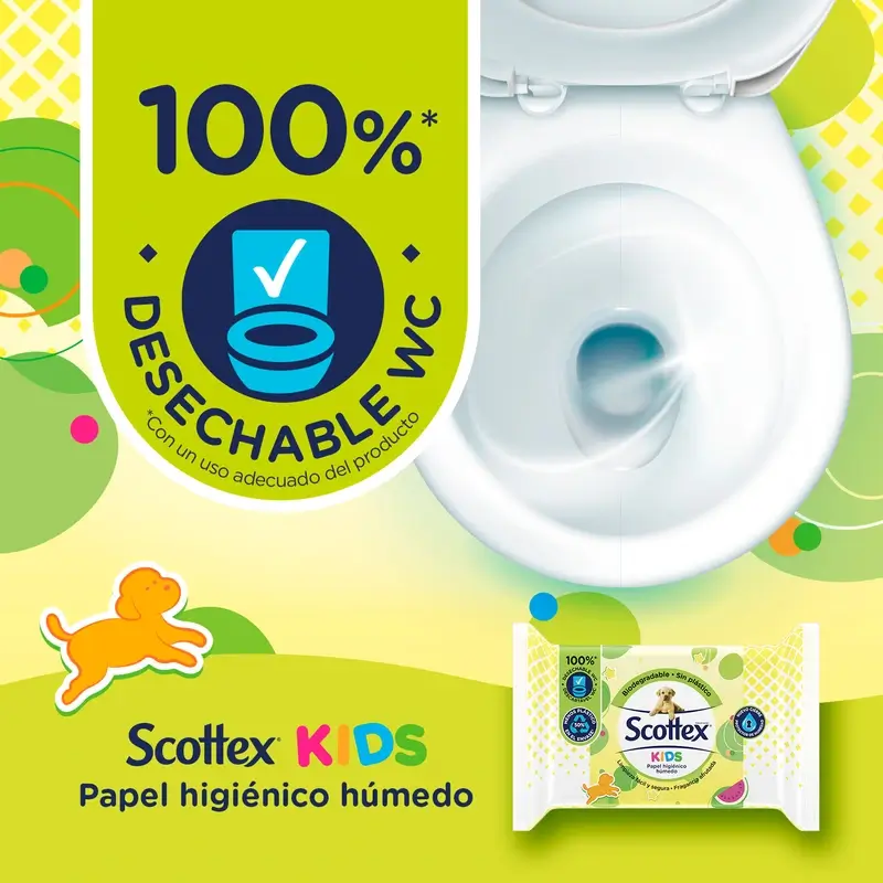Scottex Junior Wet Toilet Paper , 74 units