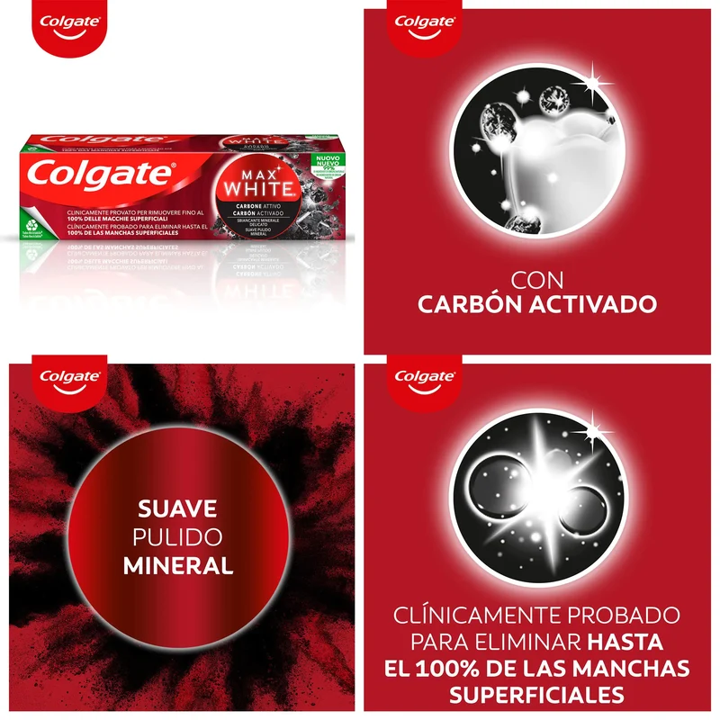 Max White One Activated Charcoal Toothpaste