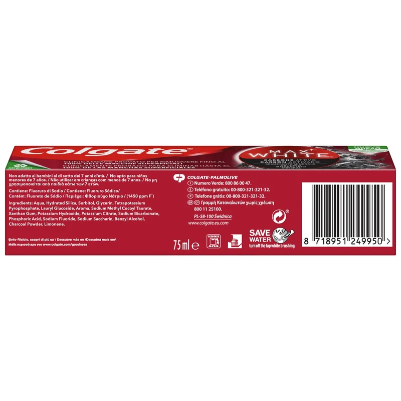 Max White One Activated Charcoal Toothpaste
