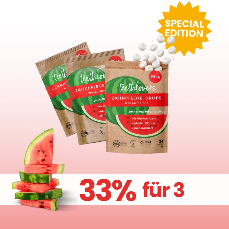 3er Pack Zahnpflege-Drops Wassermelone