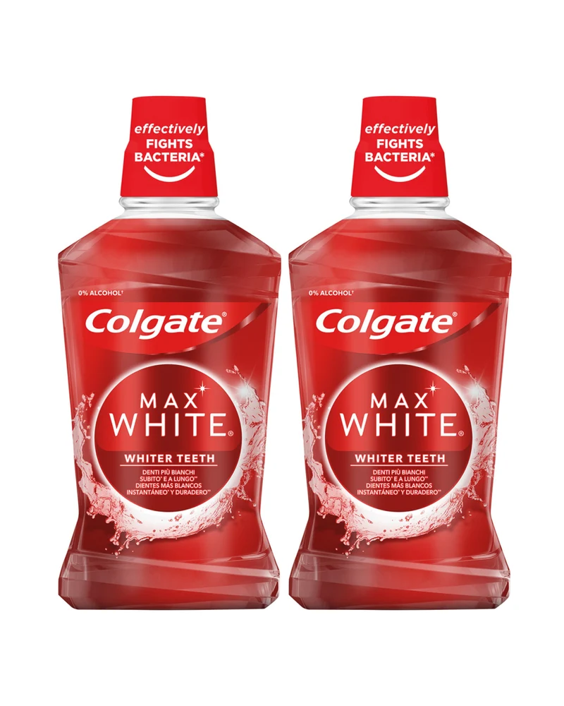 Colgate Max White Mouthwash - 2x 500 ml