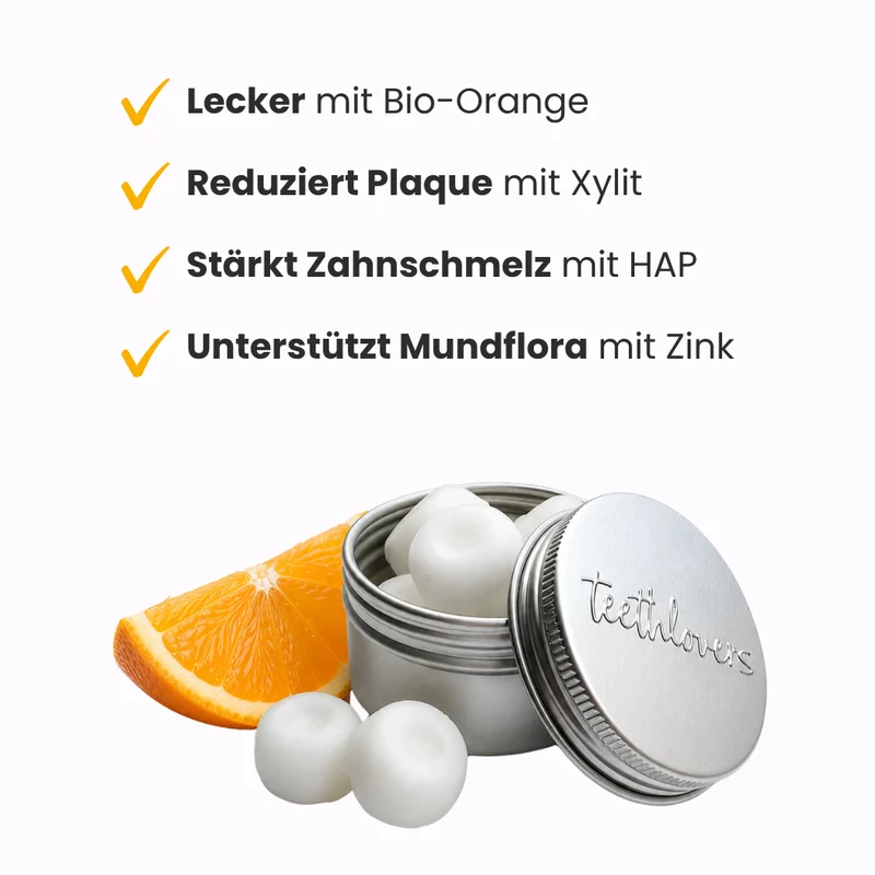 Vorratspack Zahnpflege‑Drops Fruchtige Orange