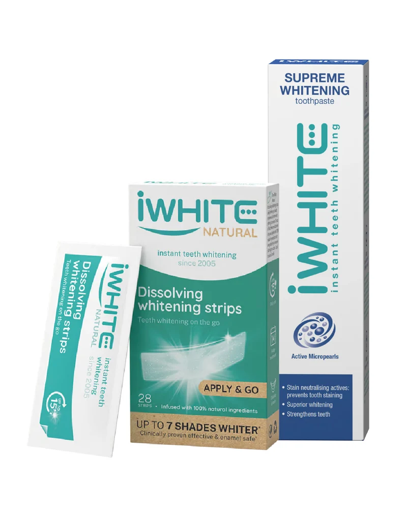 iWhite Kit - Natural Whitening Strips (x28) + iWhite Supreme Whitening Toothpaste 75 ml