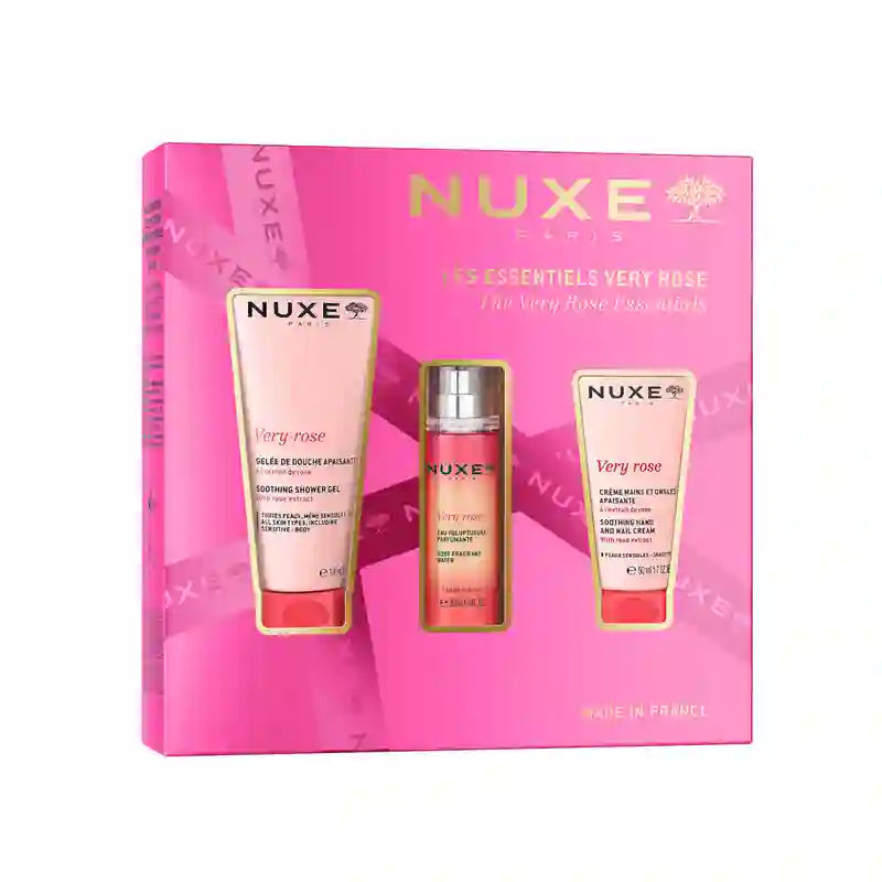 Nuxe Very Rose Gift Box Very Rose Cleansing Gel + Hand Cream + Perfumed Eau de Toilette