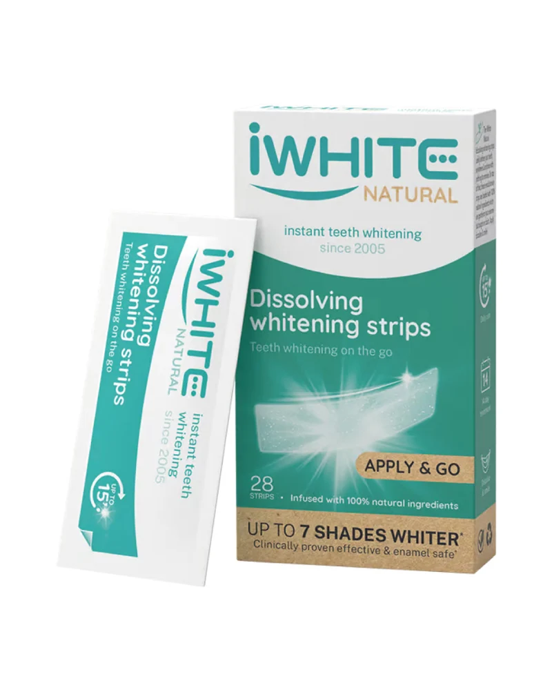 iWhite Natural Dissolving Teeth Whitening Strips - 28 Strips