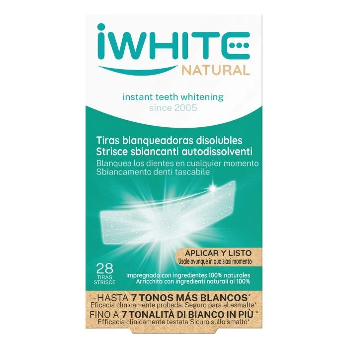 iWhite Natural Dissolving Teeth Whitening Strips - 28 Strips