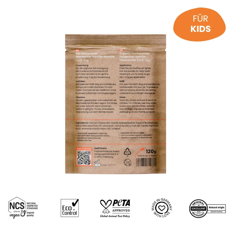 Refill-Bag Mandarine-Vanille-Kamille 120g