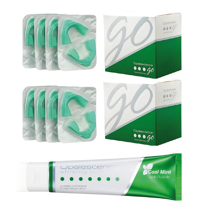 Opalescence Go 6% Mint Kit - 2x Mini Kit + 1 Whitening Toothpaste Original Cool Mint - 100 ml