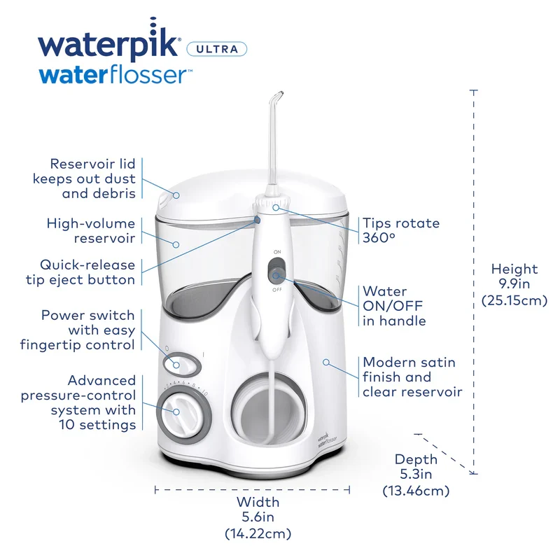 Waterpik WP-100 Ultra Water Flosser, White