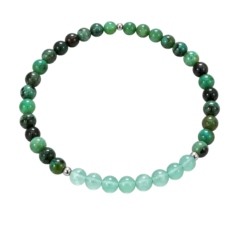 Aventurin & Rubin-Zoisit Armband – Naturstein