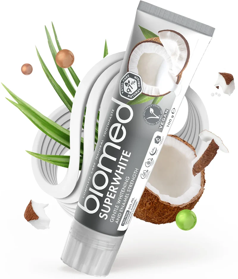 Biomed Superwhite Toothpaste - Natural Whitening with Coconut Oil - 100 g