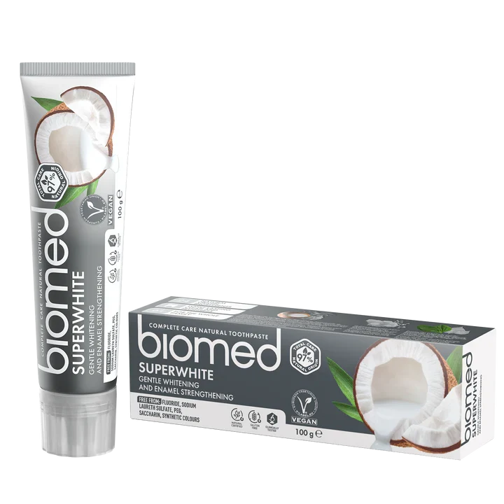 Biomed Superwhite Toothpaste - Natural Whitening with Coconut Oil - 100 g