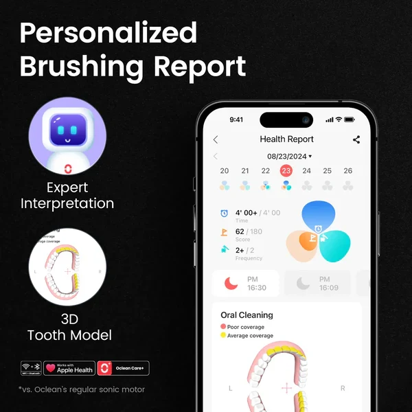 OCLEAN X Ultra Electric Toothbrush - Smart Sonic Electric Toothbrush with Touchscreen and Built-in AI