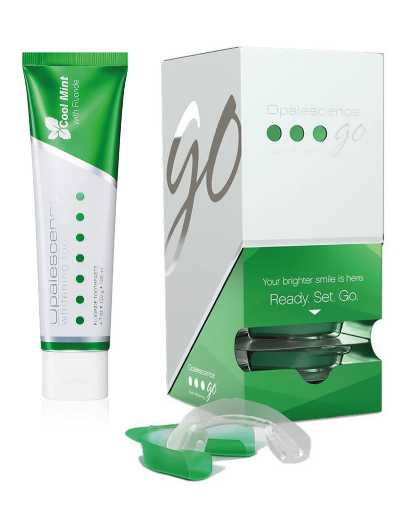 Opalescence Go 6% Kit + Whitening Toothpaste Cool Mint - Complete teeth whitening and daily care