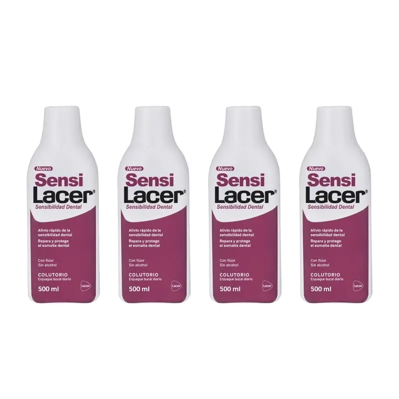 Lacer Sensilacer Mouthwash, Pack 4 x 500 ml