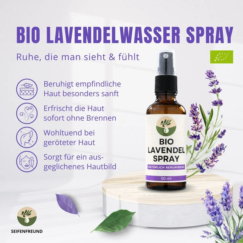 Premium BIO Lavendelwasser Spray