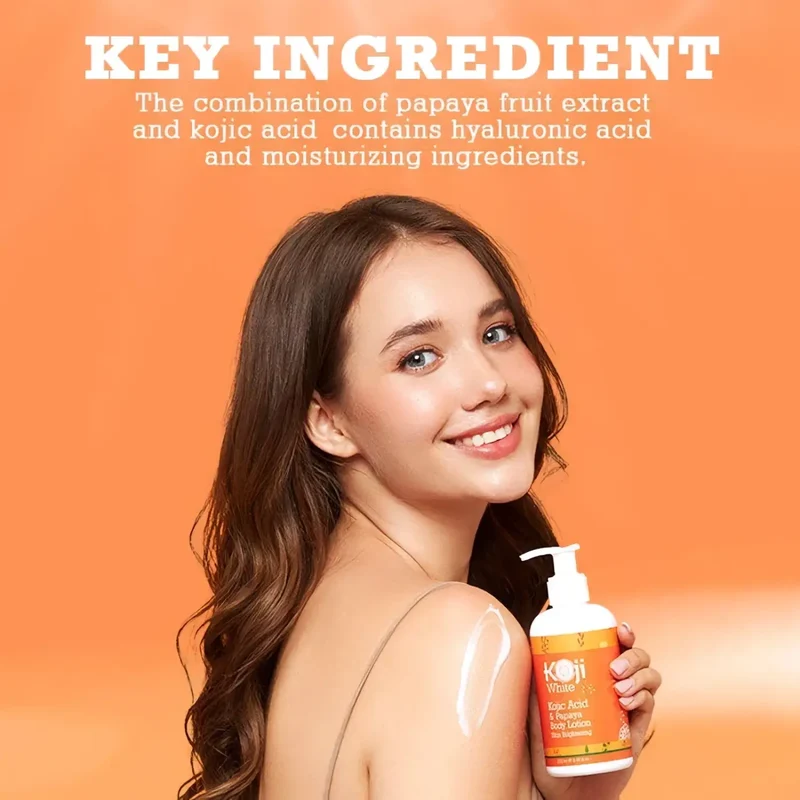 Kojic Acid Koji White Papaya Körperlotion – Doppelpack 2 × 250 ml