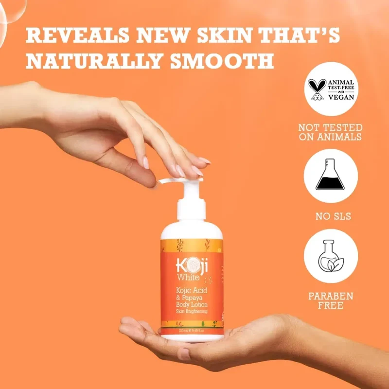 Kojic Acid Koji White Papaya Körperlotion – Doppelpack 2 × 250 ml